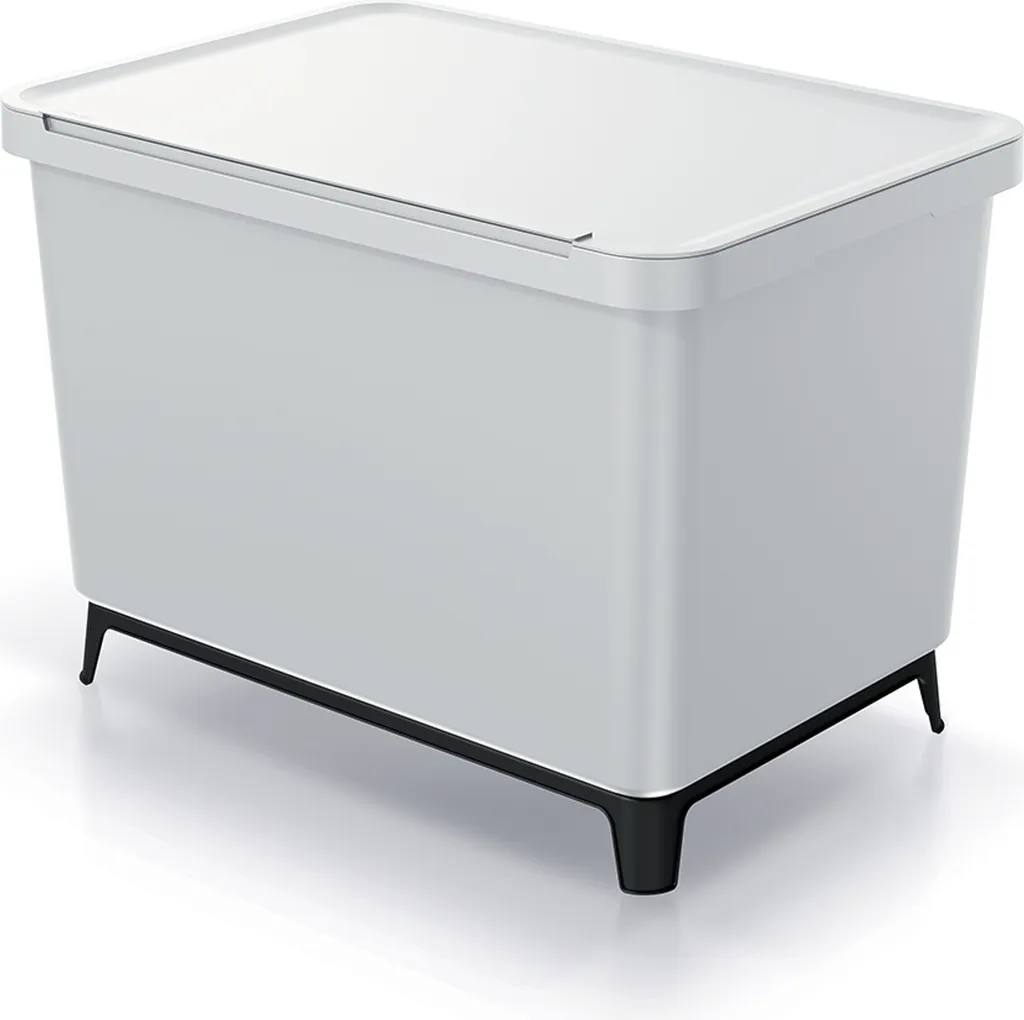 Solution tri sélectif poubelle 2x23L SYSTEMA grise gain de place XL