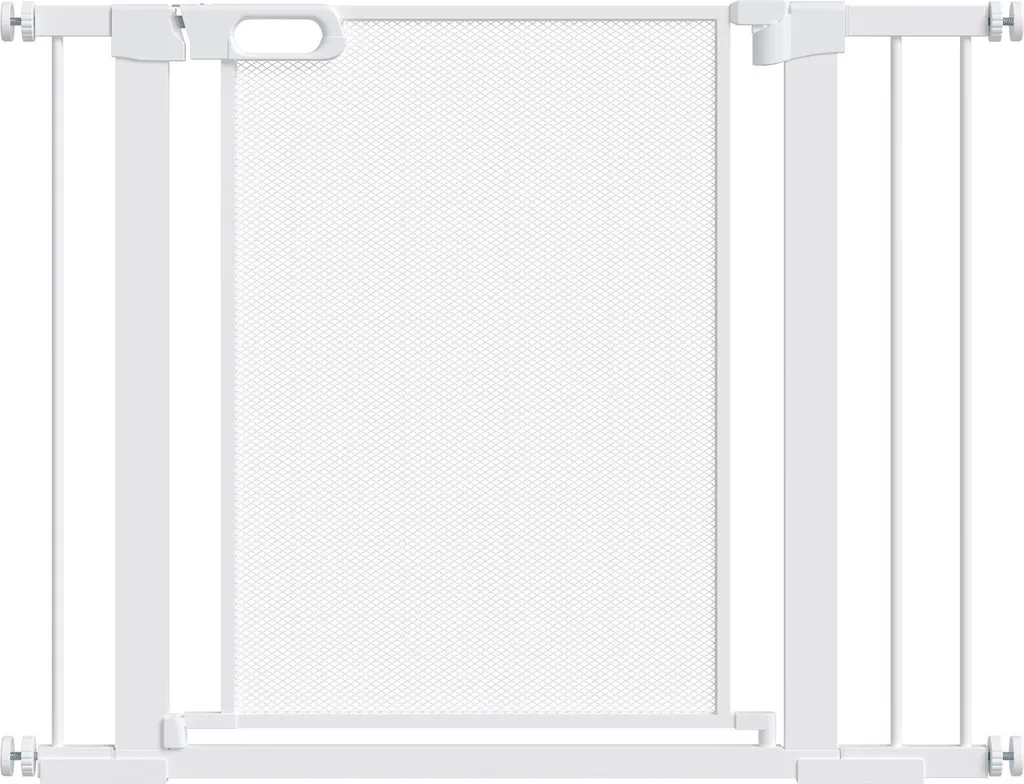 Barrière de sécurité chiens extensible 75-103 cm - Hauteur 76 cm Blanc