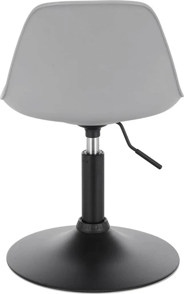 Petit Tabouret Rond Gris de Cuisine Réglable et Pivotant pour Table Basse - 7