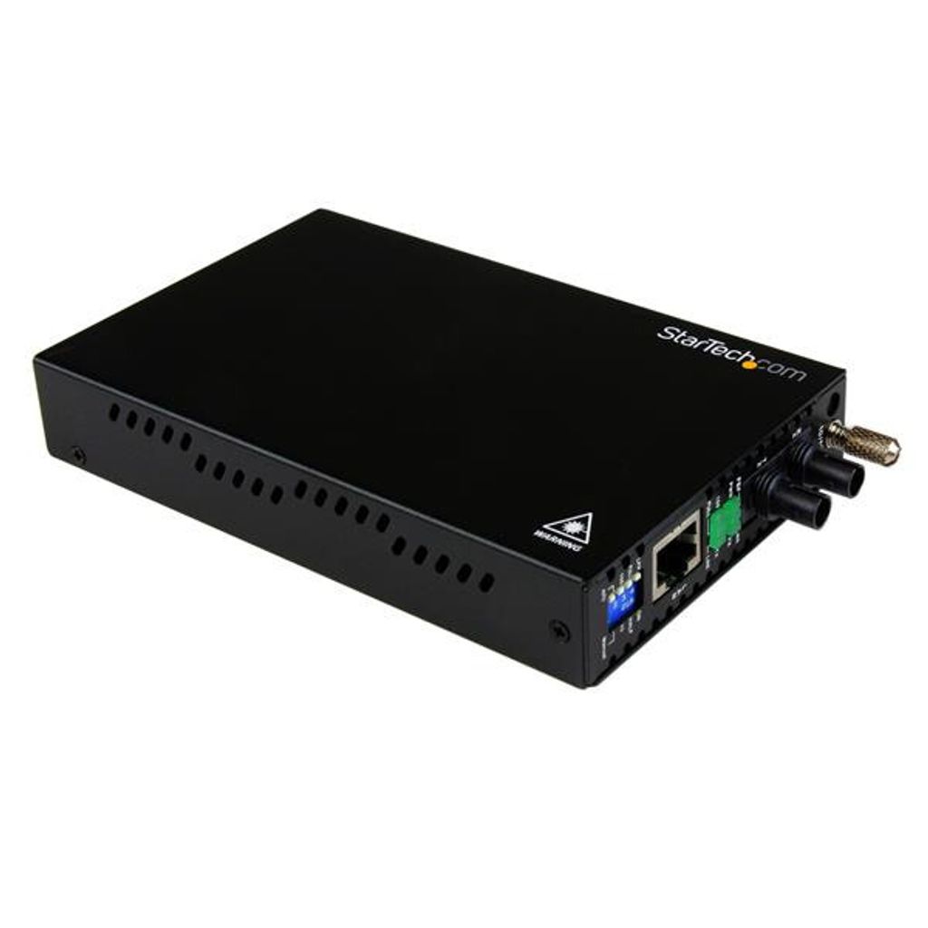 StarTech.com LWL / Glasfaser Medienkonverter - 10/100 Mbit/s Ethernet Medien Konverter ST 2 km, 200 Mbit/Sek, 10Base-T, ST, verkabelt, 600 g, 95 x ...