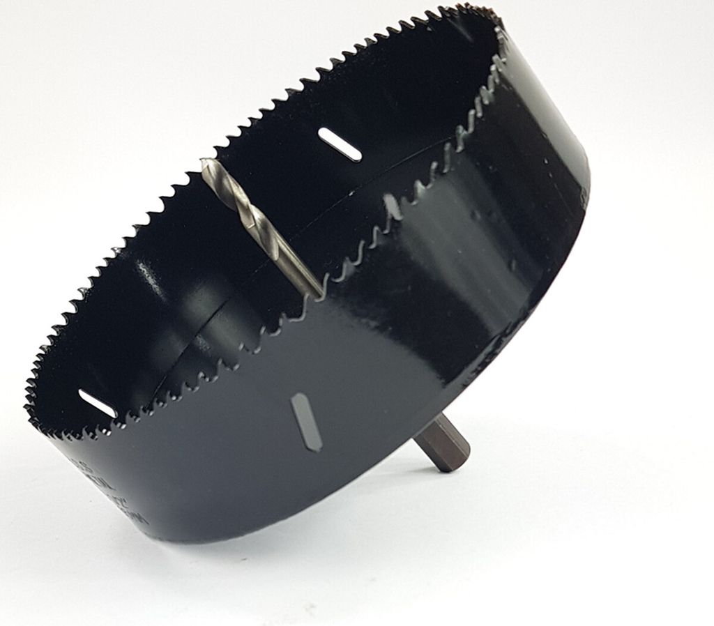 Lochsäge Ø165mm HSS-Bi-Metall Dosenbohrer Bohrkrone Lochkreissäge mit Adapter Bohrtiefe 40mm für Stahl, NE-Metalle, Holz und Holzwerkstoffe usw...