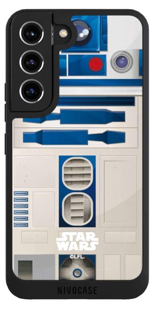 NIVOCASE Handyhülle für Samsung Galaxy S22 Hülle NIVOpure Case Schwarz Fanartikel Star Wars R2D2