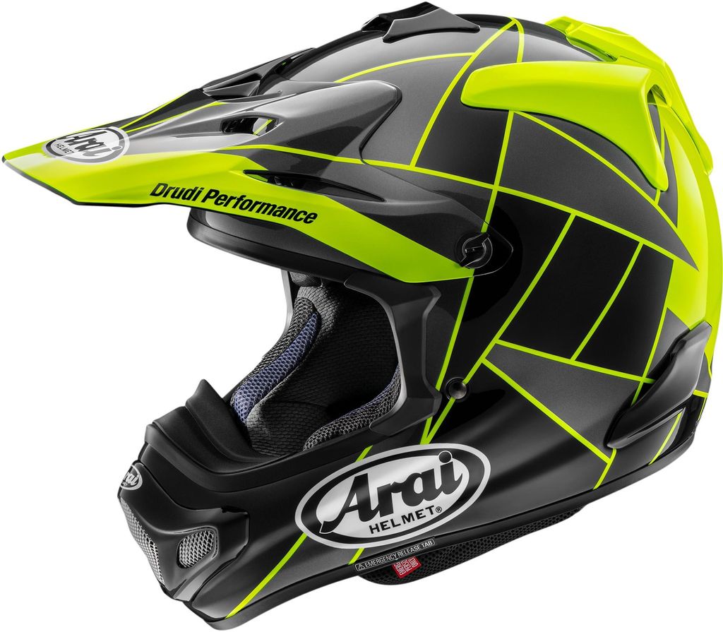 Arai MX-V Evo Peak Motocross Helm, gelb, S (55/56)
