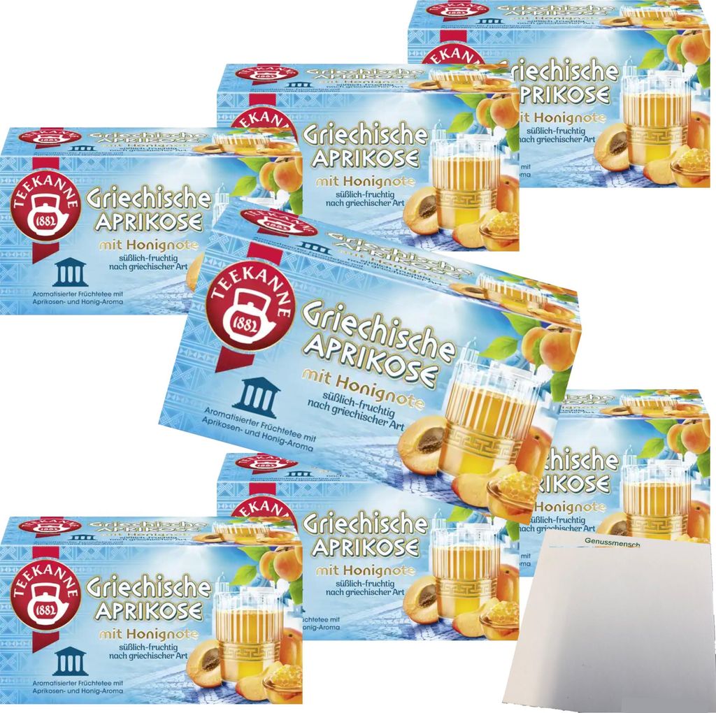 Teekanne Griechische Aprikose 7er Pack (7x45g Packung) + usy Block