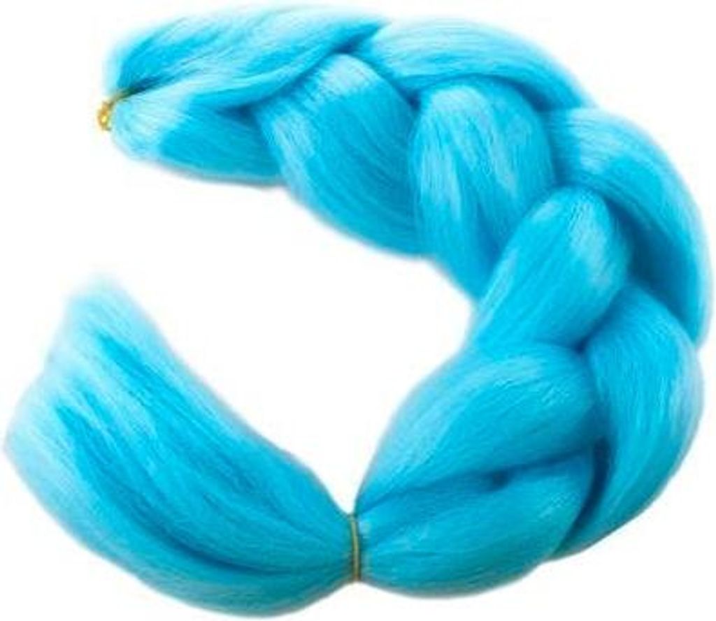 Soulima Haarteile, synthetisch, Zopf, blau Produktbild 