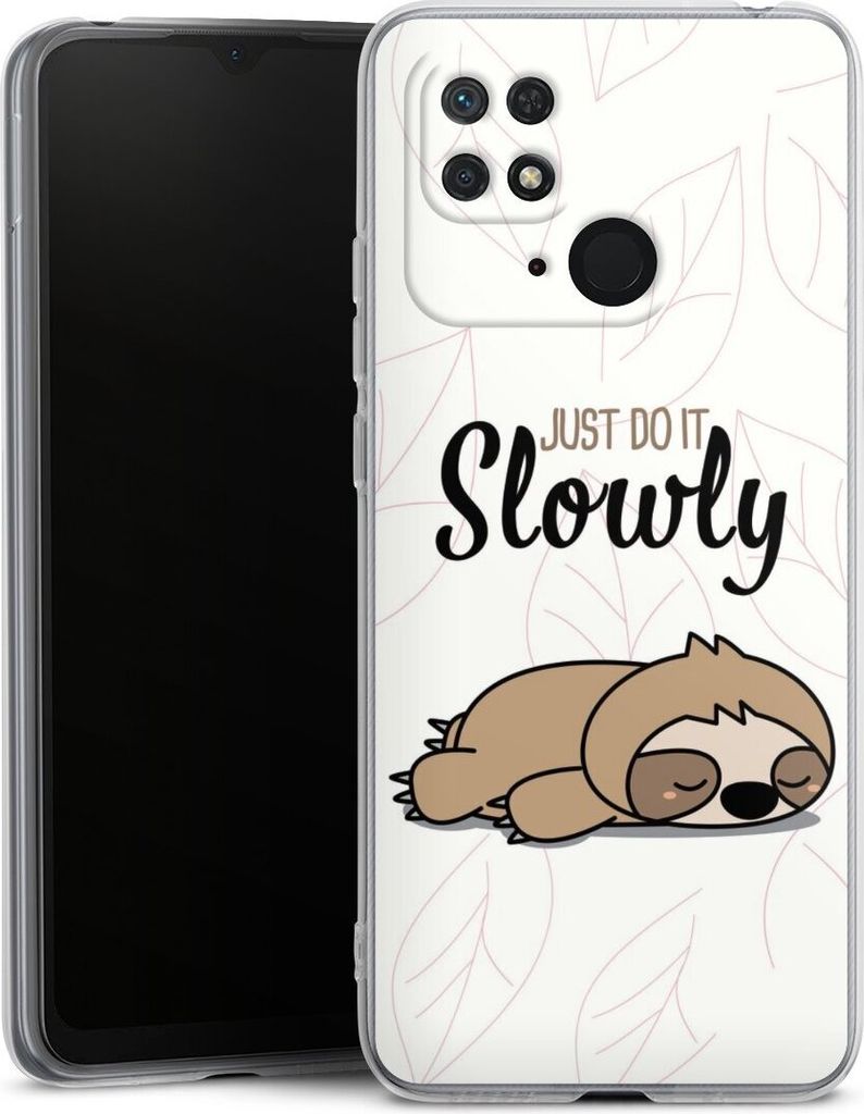 DeinDesign Handyhülle für Xiaomi Redmi 10C Silikon Hülle Case Smartphone Schutzhülle Faultier Tiere lazy sunday