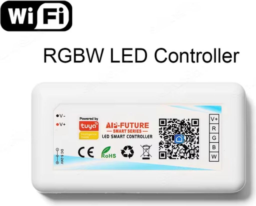 Intelligenter Dimmer für LED-Streifen - RGBW, Tuya, Wifi, DC5-24V