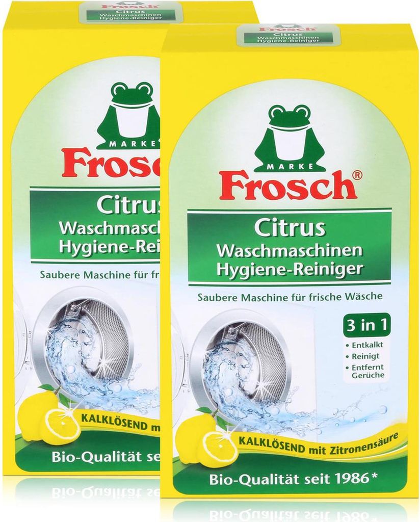 Frosch Citrus Waschmaschinen Hygiene-Reiniger 250g - Kalklösend (2er Pack)