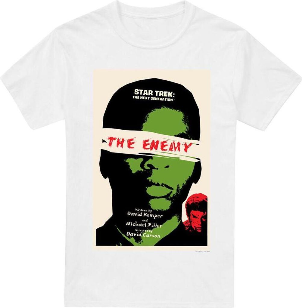 Star Trek - "The Next Generation Season 3 Episode 7" T-Shirt für Herren TV14060 (4XL) (Weiß)
