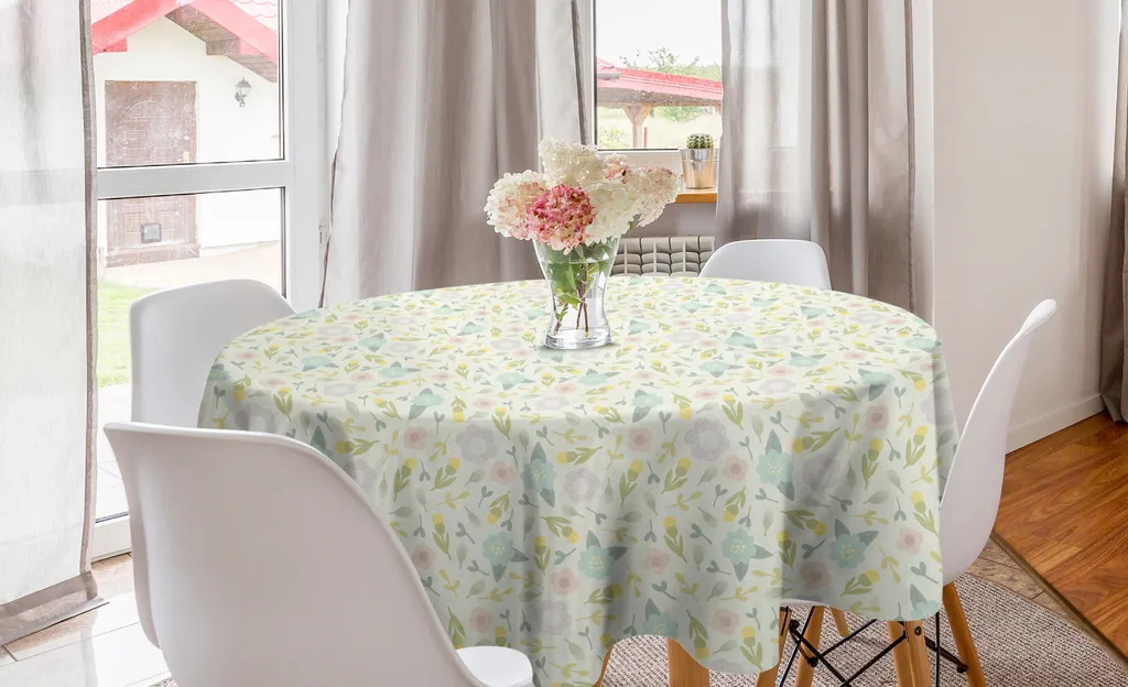 Tovaglia Antimacchia Rotonda 150cm Flora ABAKUHAUS - Arredo Cucina
