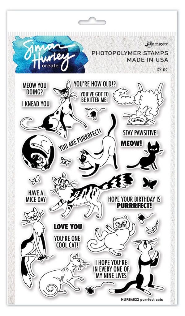 Ranger Ink Ranger - Simon Hurley erstellen. Clear Stamp Set Purrfect Cats