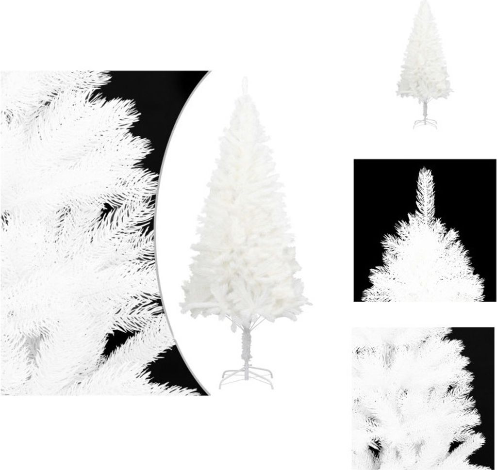 vidaXL Künstlicher Weihnachtsbaum Naturgetreue Nadeln Weiß Produktbild 