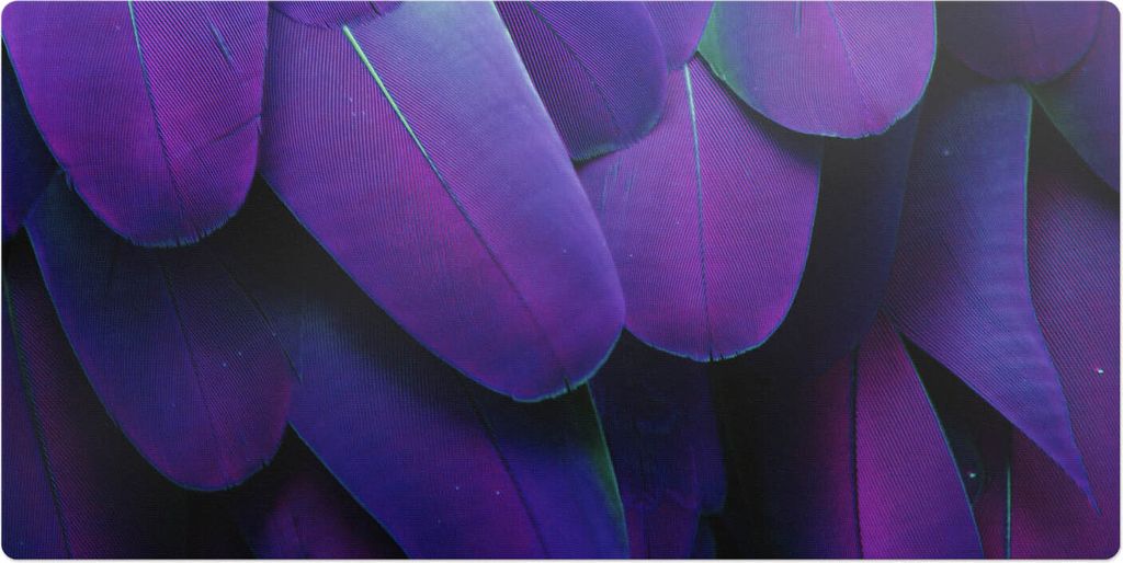 Federn In Schattierungen– Schreibtischunterlage – Schreibtisch Tischunterlage – 90x45 cm – Unterlage Groß Schreibtischmatte