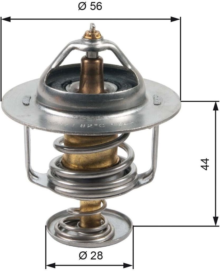 GATES Thermostat Kühlmittel 82°C für HYUNDAI TERRACAN (HP) für KIA PREGIO Kasten (TB) für DAEWOO LUBLIN II Bus