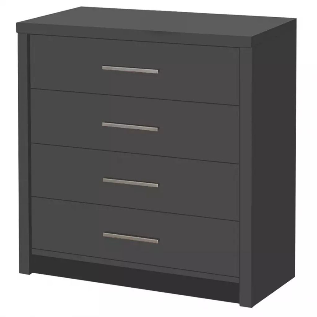 Kommode LILLY Graphit mit 4 Schubladen 83x80x45 cm (HxBxT)