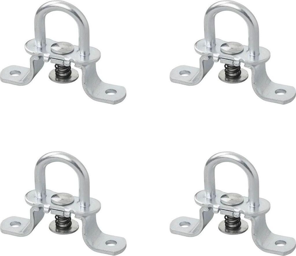 ca. 27mm silberne Planenöse mit Feder für Anhänger & Zurrgurte 4er-Set