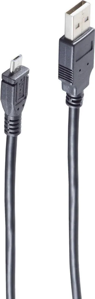 Cordon USB 2.0 vers Micro USB shiverpeaks BASIC-S en cuivre noir 0,5m