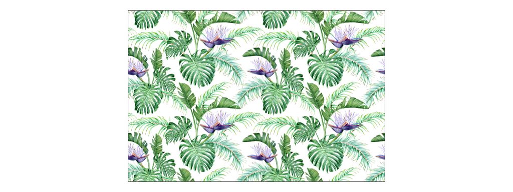 Muralo Fototapete 405 x 270 cm Vlies Tapete Wandtapeten moderne Wandbilder XXL Dschungel Blumen Monstera