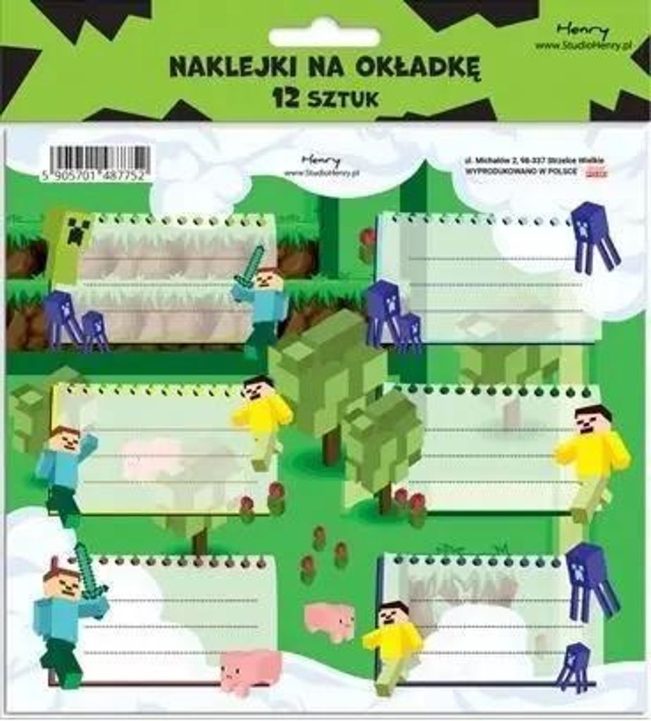 Aufkleber für Hefte – Spiel (12 Stück) – Henry