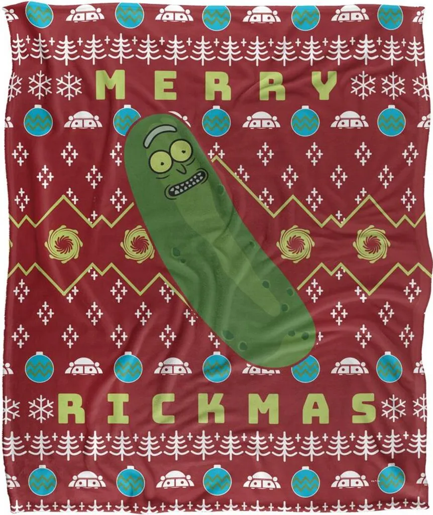 Couverture Rick And Morty Merry Rickmas TV19070 Chaude Douce Contre Froid