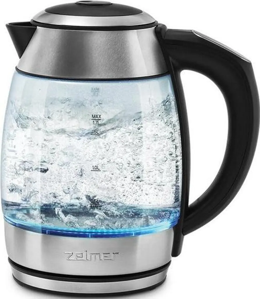 Bouilloire Zelmer ZCK8030 en Verre 1,7L - Éclairage LED Bleu Design