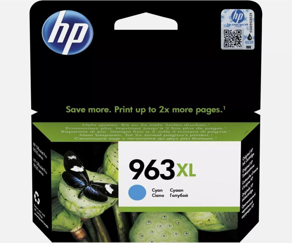 HP Ink Cartridge 963XL/High Yield Cyan/1600 stran Obrázek produktu 