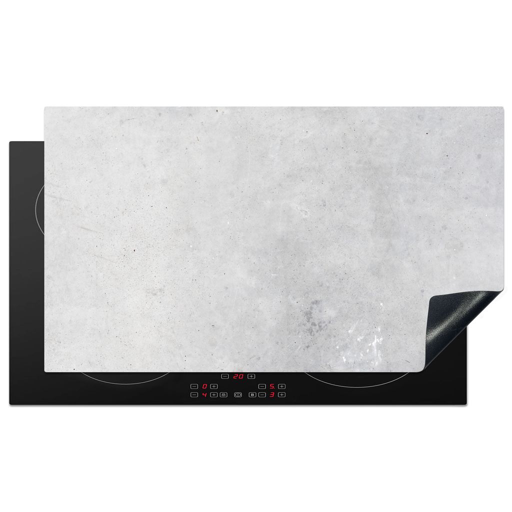 KitchenYeah Herdabdeckplatte Verwitterung - Beton - Bauwerke - Vintage - Industriell - Grau , 91x52cm, Küche Deko, Glaskeramikkochfeld Herdabdec...
