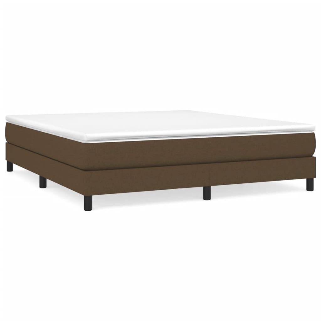 vidaXL Boxspringbettgestell Dunkelbraun 160x200 cm Stoff