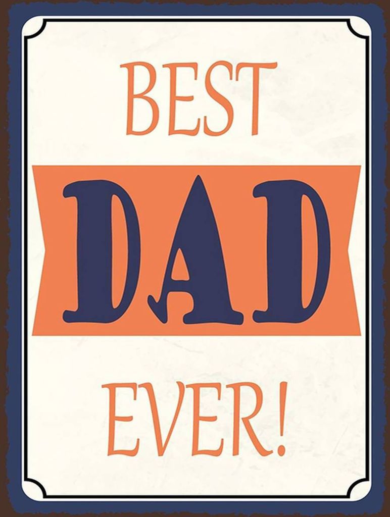 vianmo Holzschild 40x30 cm best DAD ever bester Vater Produktbild 