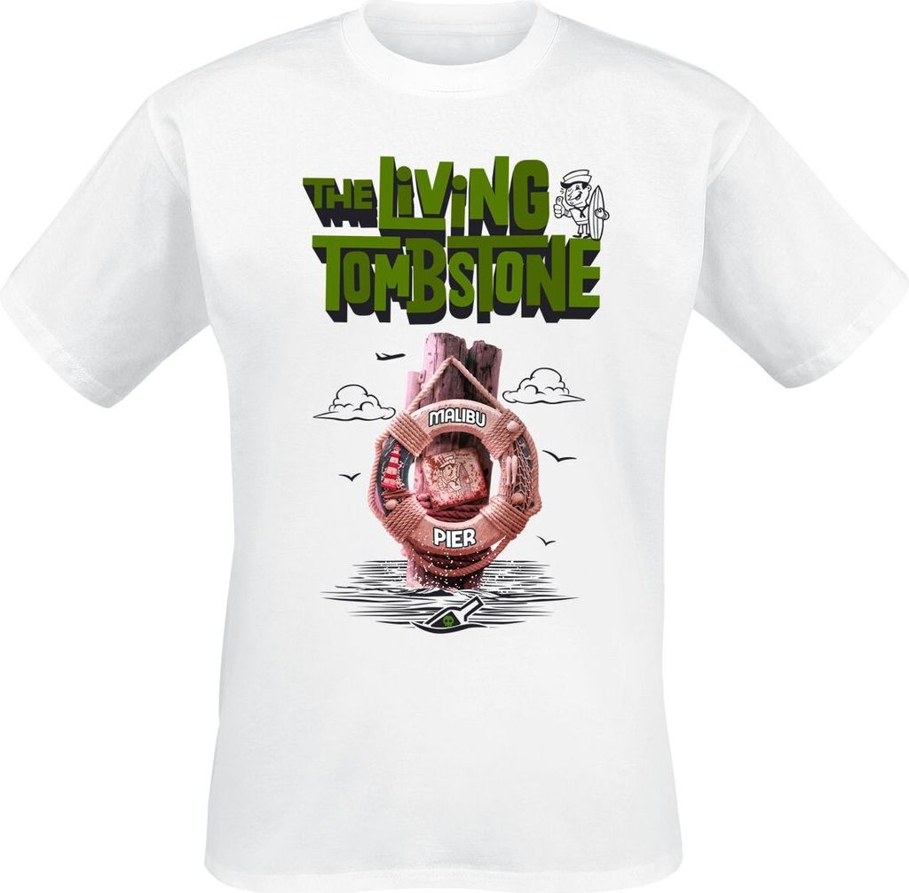 The Living Tombstone T-Shirt Herren Malibu Pier weiß L