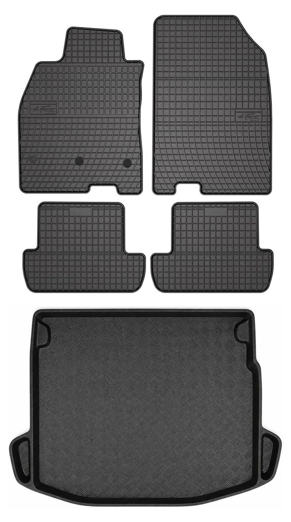 Rubberen automatten + kofferbakmat voor Renault Megane III Productafbeelding 