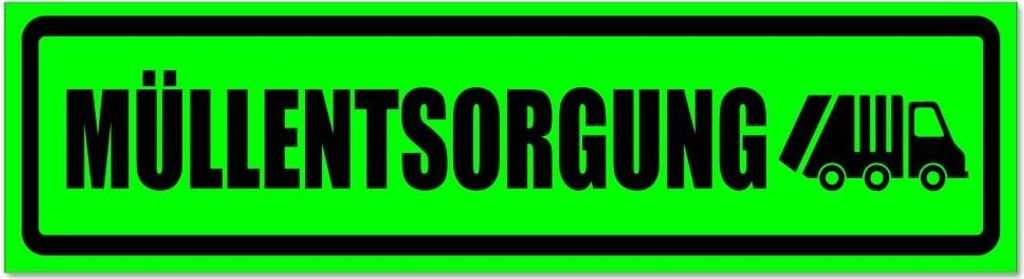 Kiwistar - Autoaufkleber - Grün - Schwarz - 45 x 12 cm - Müllentsorgung Müllauto invertiert - Hinweis Aufkleber Sticker für Auto, Kfz, Fahrrad,...