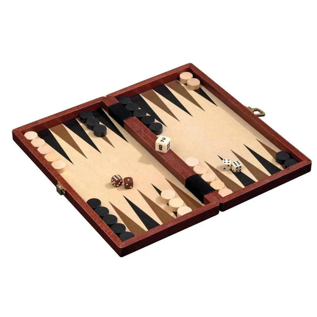 Backgammon magnétique pliable grand format avec pions lestés chic
