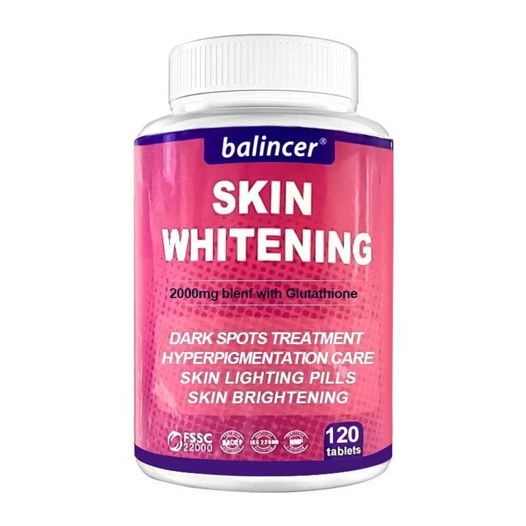 Skin Whitening Glutathione Blend 2000mg (120 Kapseln) Nahrungsergänzungsmittel, Hautpflege, Hautgesundheit, Hautaufhellung, Detox, Reinigung