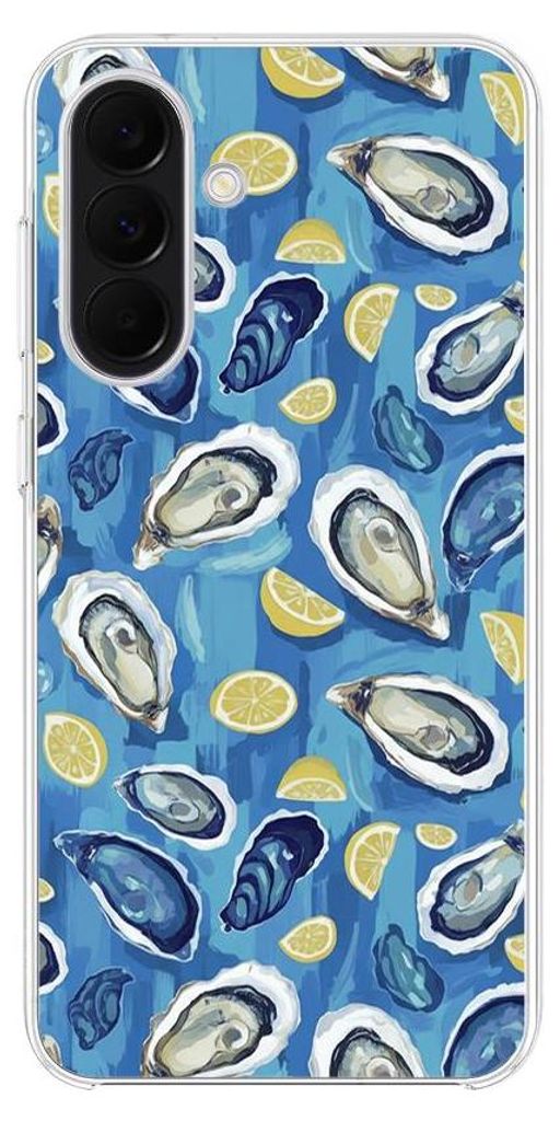 Flexible Hülle für das Samsung Galaxy A37, Kameraschutz, TPU Silikon transparent, Austern mit Zitrone