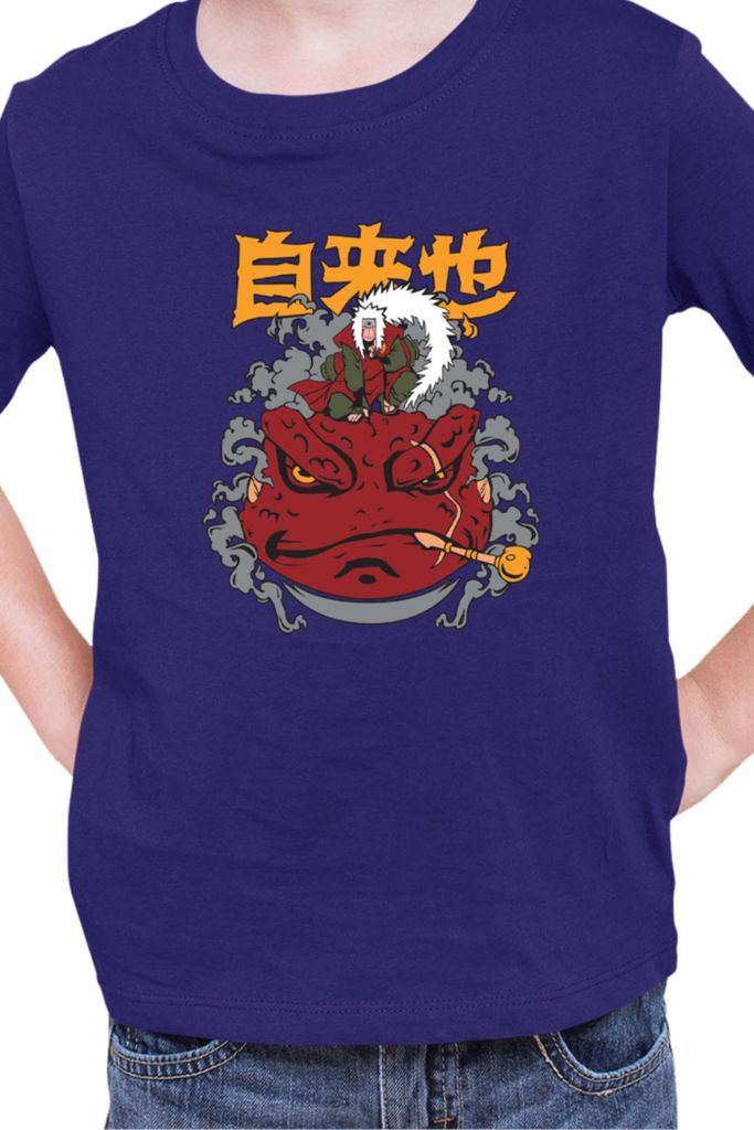 Kinder T-Shirt Japan Manga Anime Comics Animation Naruto Gamabunta, 5-6 Jahr - 116 / Dunkelblau