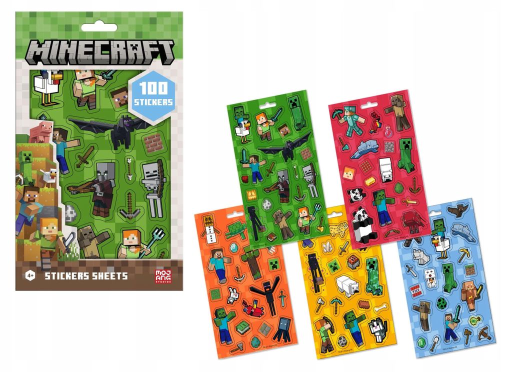 Juego de pegatinas Minecraft, 100 unidades, para fans / Imagen del producto 