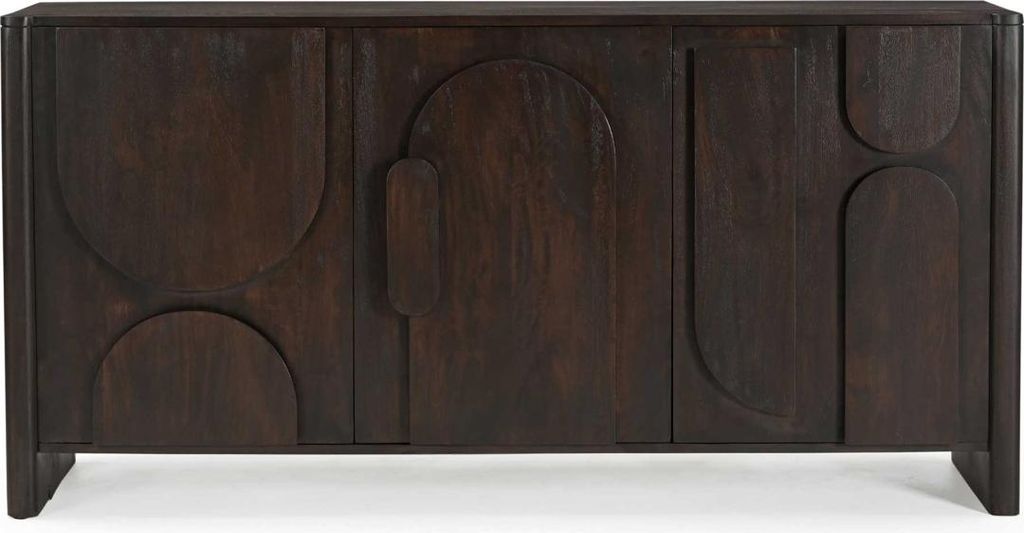 Dresser Zania Mangoholz Braun 160×40 cm, Masse:160 cm X 40 cm