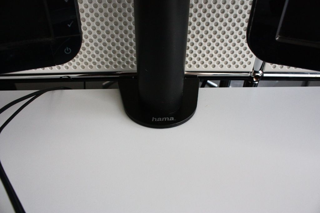 Hama 95830 Supporto Da Tavolo Per 2 Monitor – Rotazione 360° – Schermi Da 10 A 26 Pollici