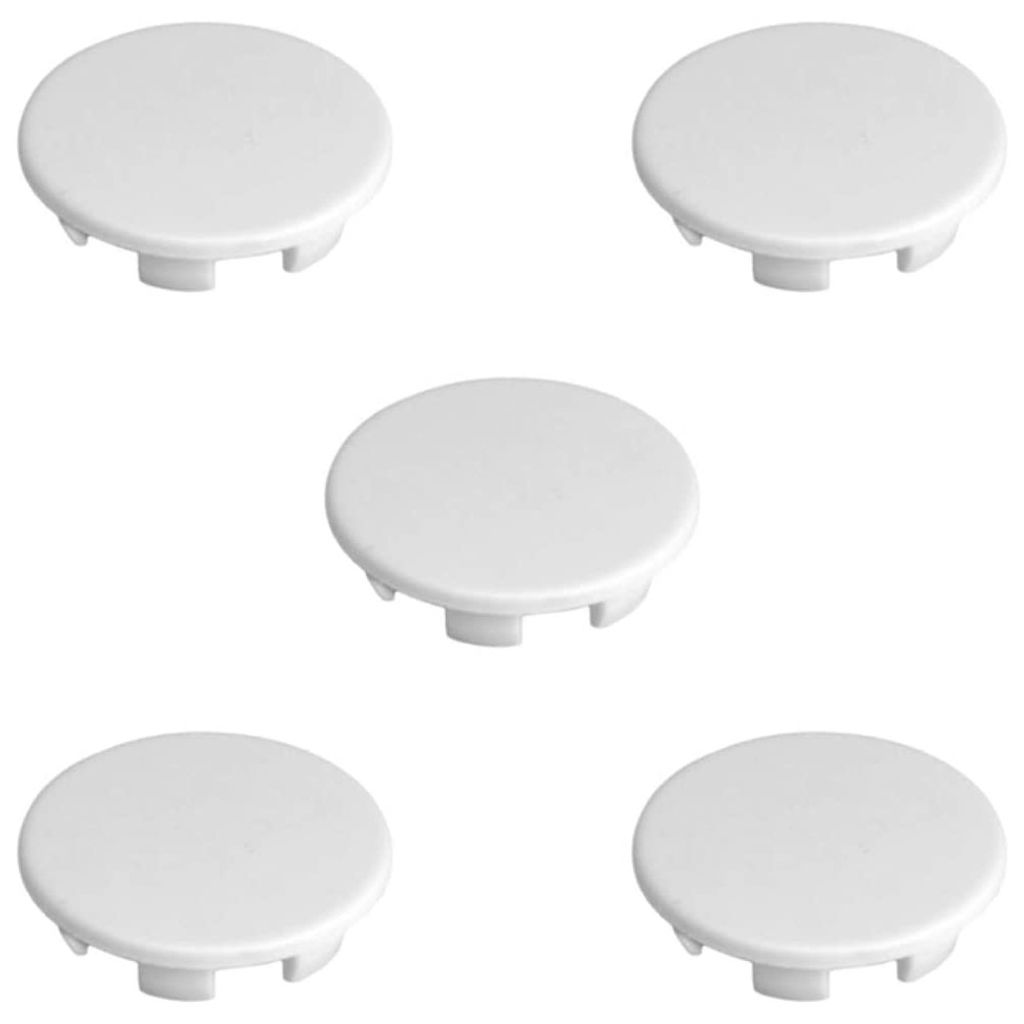 5x Abdeckstopfen runde bohrung 10 mm lochblendstopfen verschlussstopfen Weiß