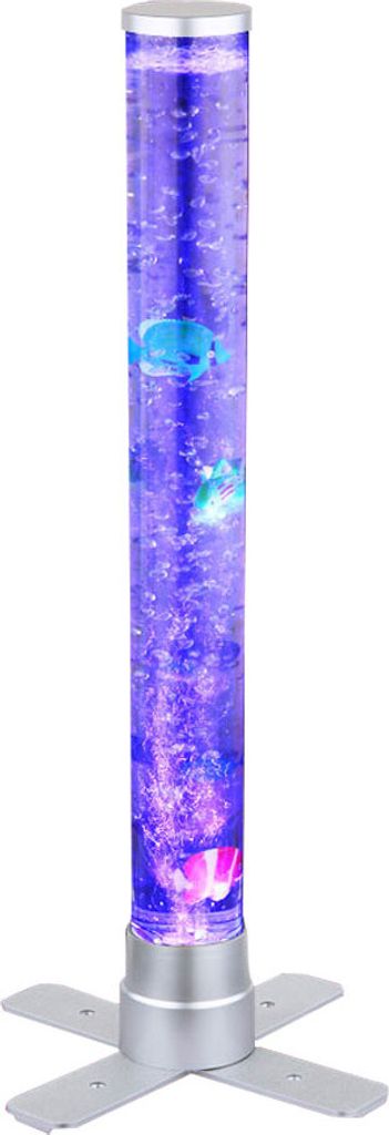 RGB LED Wassersäule, Farbwechsler, klar, Fische, H 61cm Produktbild 