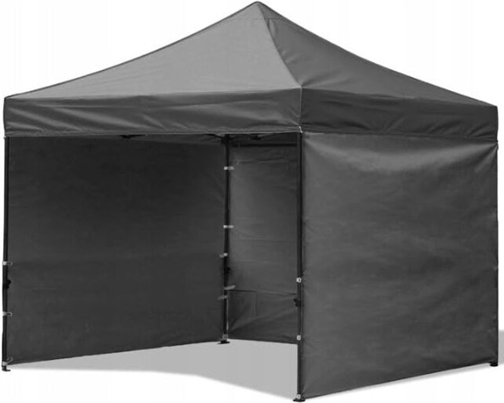 BDW Pavillon, Zelt, Partyzelt für Garten, Terasse, Messe - Pavillon, Grau