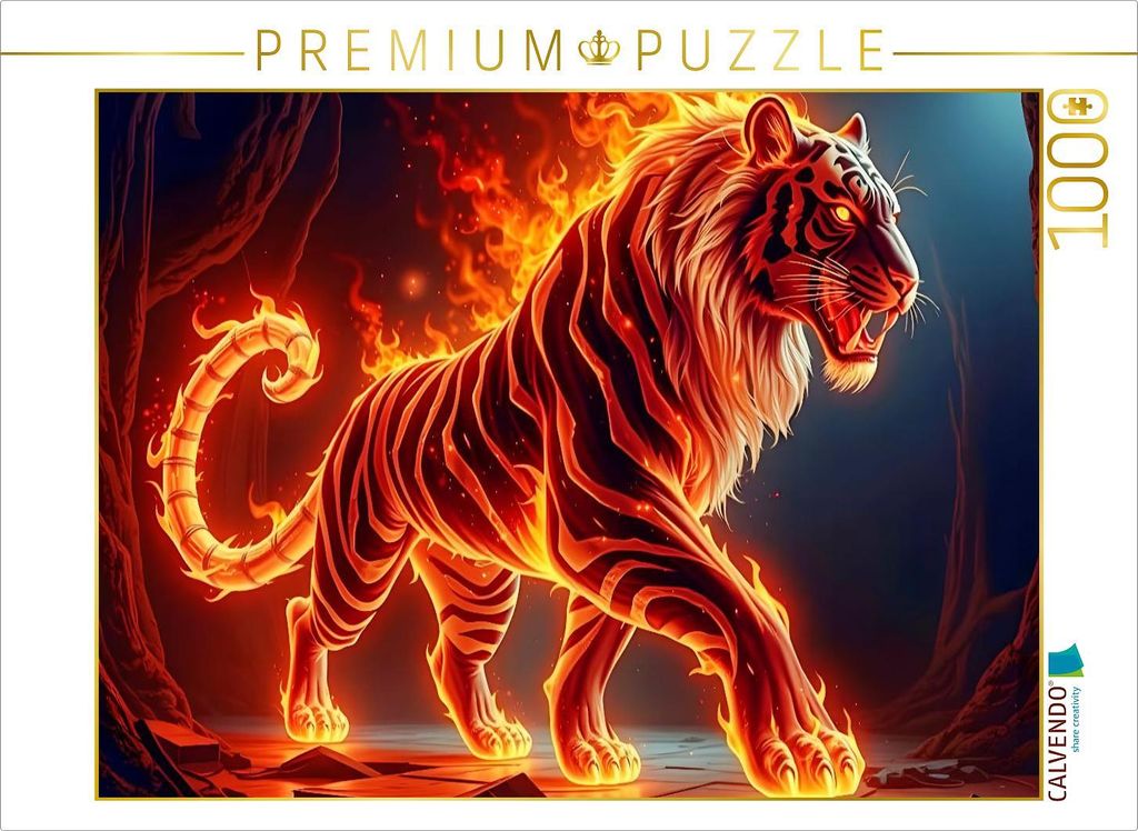 CALVENDO Puzzle Flammenblick | 1000 Teile Lege-Größe 64x48cm Foto-Puzzle für glückliche Stunden