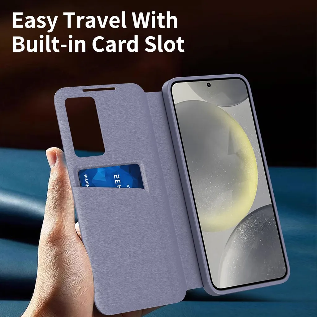Cover a Libro Samsung S26+ Viola Smart View: Eleganza Professionale - 6