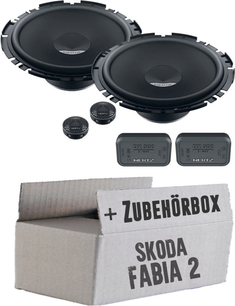 Hertz Dieci DSK 170.3 - 16,5cm 2-Wege System - Einbauset passend für Skoda Fabia 2 5J Front Heck - justSOUND