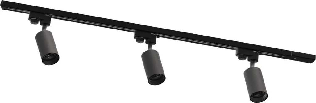 Kit Rail Luminaire Noir 1 Phase 1m avec Réflecteurs Intégrés Zuma Line
