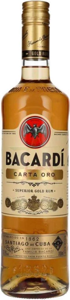 Bacardi Carta Oro 37,50 %  0,70 Liter Produktbild 