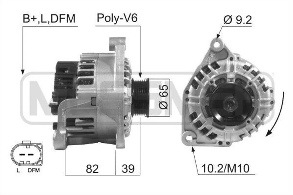 Alternateur de rechange pour Audi A4 et Skoda Superb I - Modèle 210076