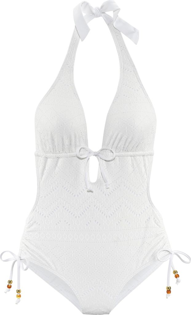 LASCANA Badeanzug creme Größe 44 Cup C/D
