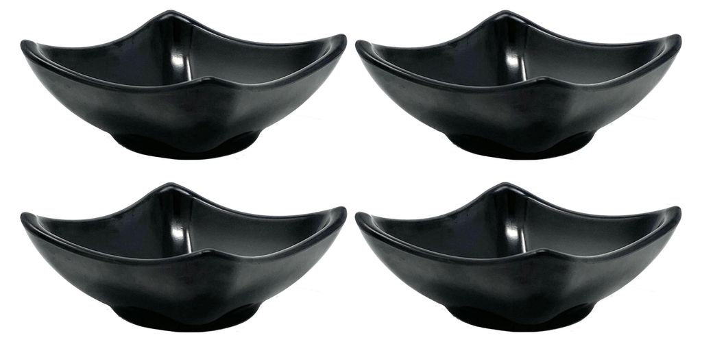 4x Dipschalen Melamin Set Schwarz 755 Snackschale Produktbild 